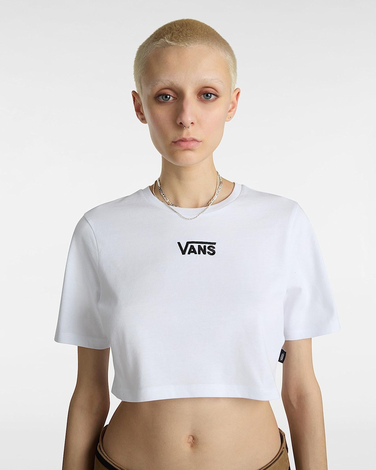 Flying V Crew Crop VN000GFF WHT1 VANS