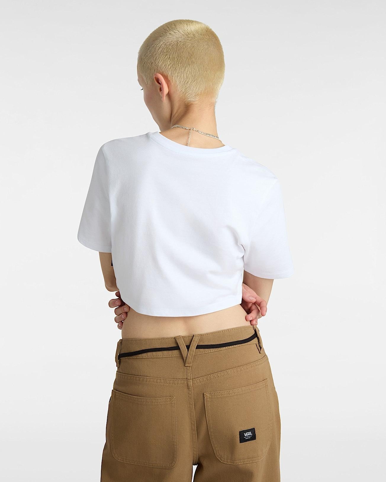 Flying V Crew Crop VN000GFF WHT1 VANS