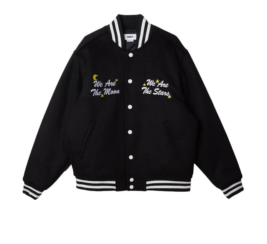 Wizard Varsity Jacket 121800551 BLK OBEY