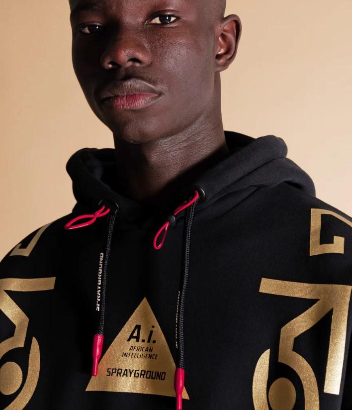 GOLDEN A.I. HOODIE SP411 BLK SPRAYGROUND
