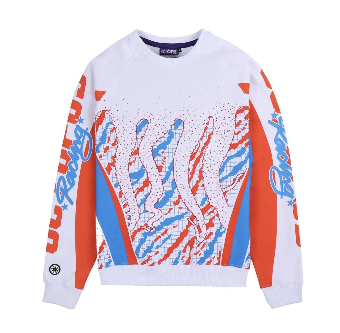 Racing Crewneck 23SOSC12 WHITE OCTOPUS