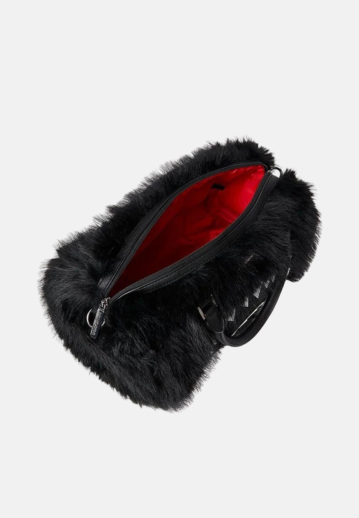 Fur Cray Black Mini Duffle 910D8209 NSZ SPRAYGROUND