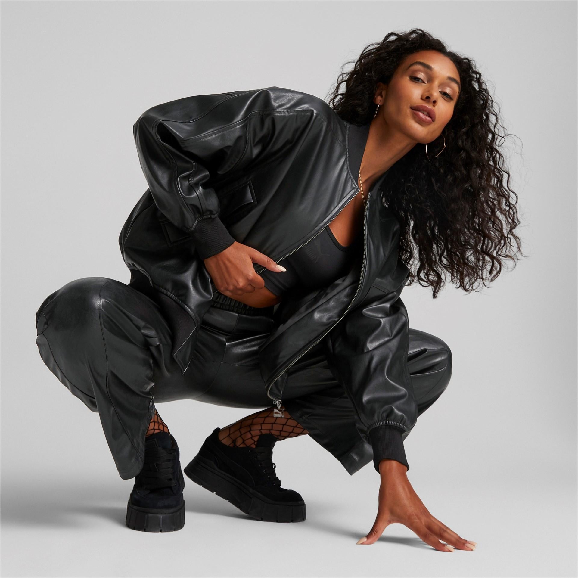 T7 Oversized Faux Leather Bomber 535579 51 PUMA