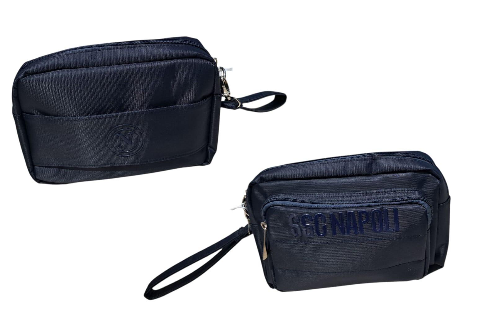 Pochette travel con manico colore 123616 BLU ENZO CASTELLANO