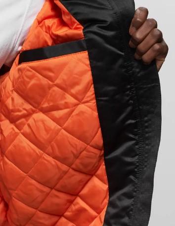 Satin Bomber OJZP5927 CBUBLK MITCHELL&NESS