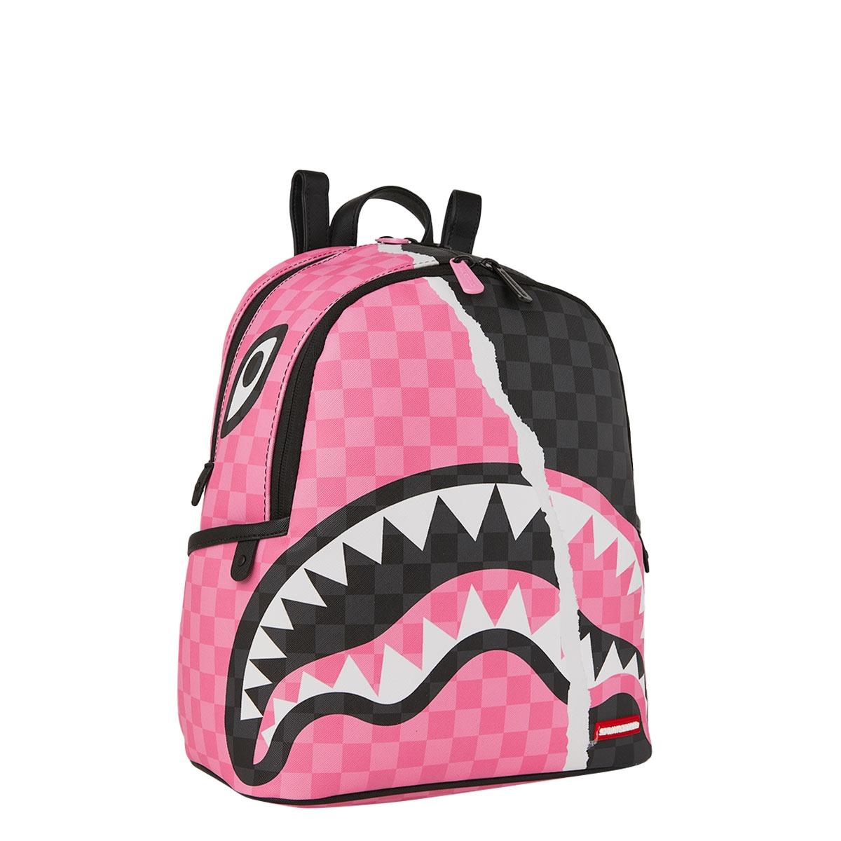 Pink And Black Tear Sip Savage Backpack 910B8276 NSZ SPRAYGROUND