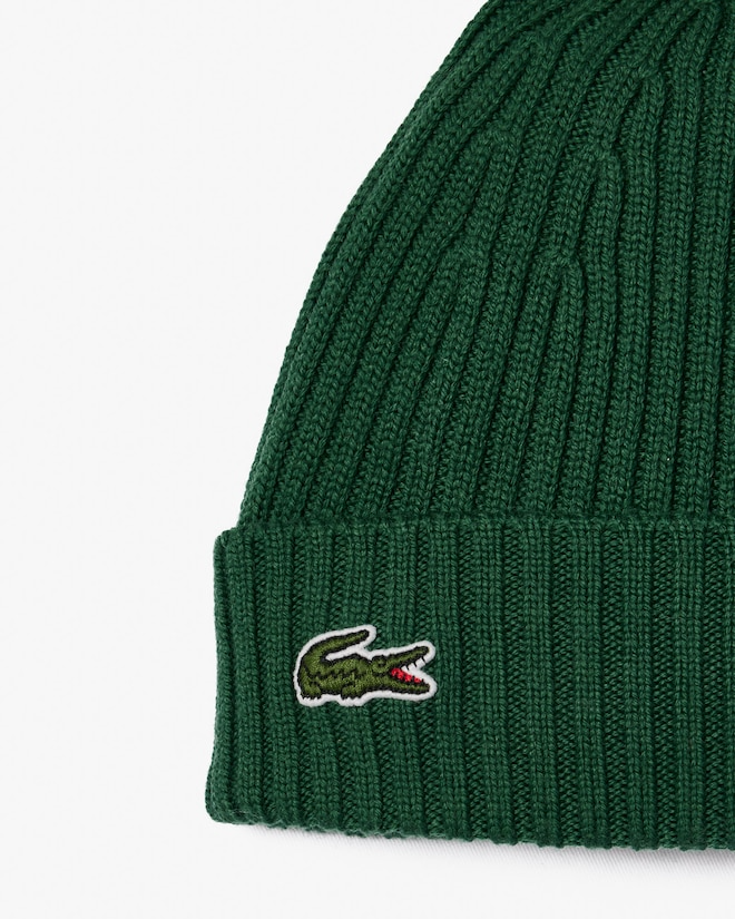 Berretto in lana spazzolata a costine RB0001 132 LACOSTE