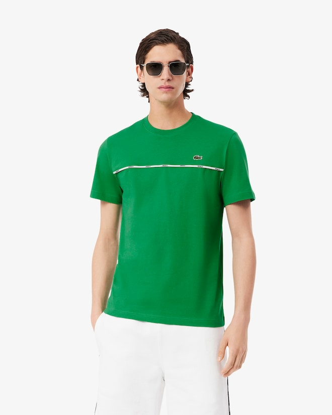 Jersey di cotone con bordo Lacoste