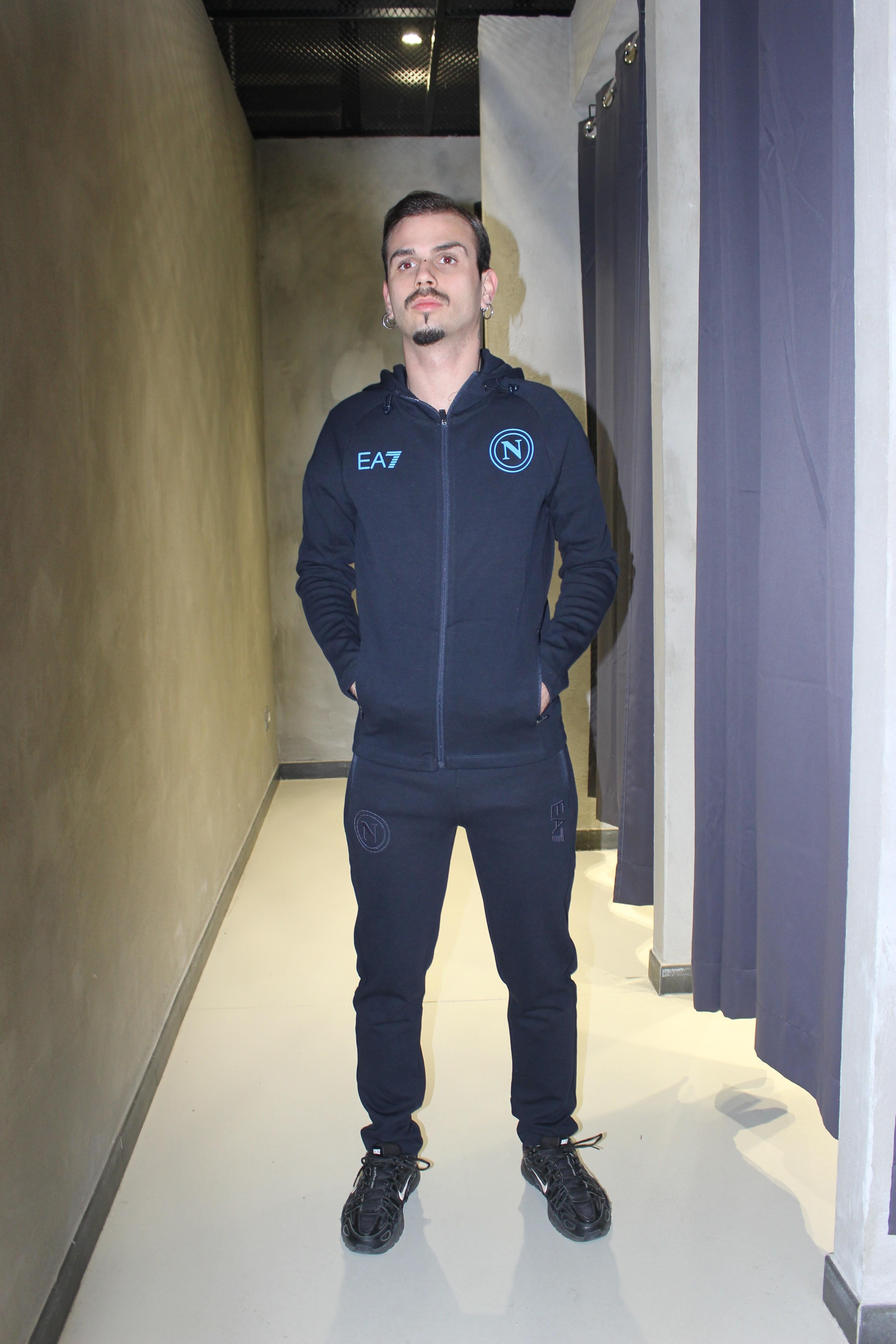 Tuta Interlock con Cappuccio 2023/2024 EASSCN24R09 BLU EA7