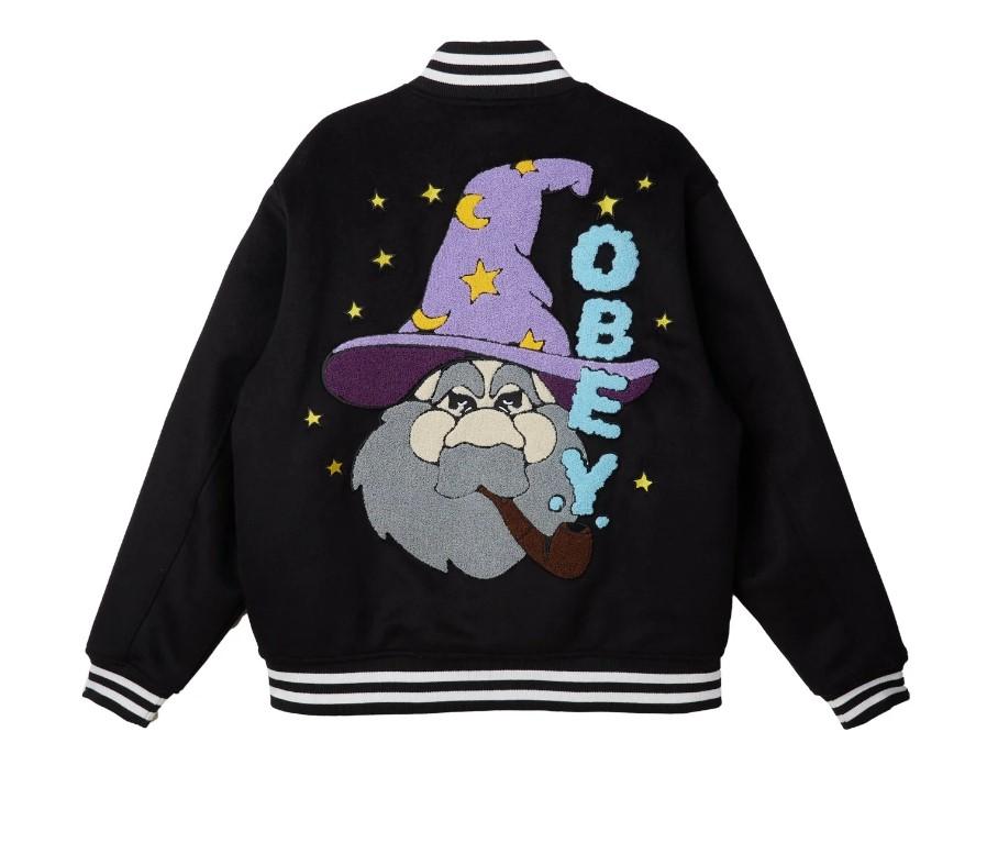 Wizard Varsity Jacket 121800551 BLK OBEY
