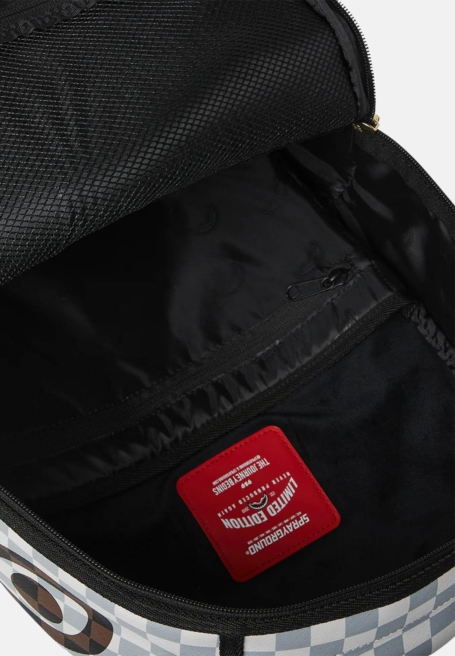 Sip Brown And Cream Tear Dlxsv Backpack 910B8290 NSZ SPRAYGROUND