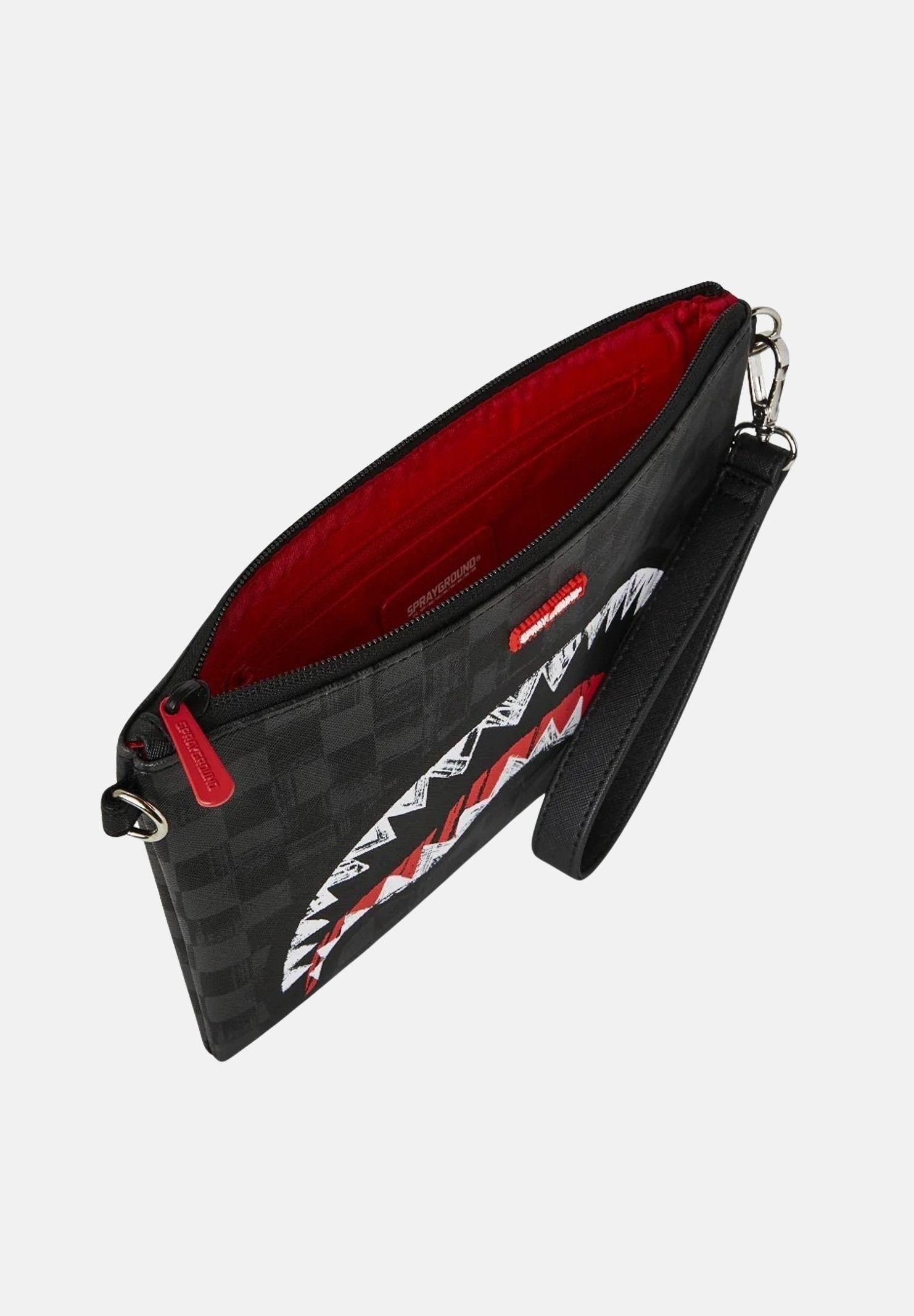 Scribble Shark Crossover Clutch 910B8229 NSZ SPRAYGROUND