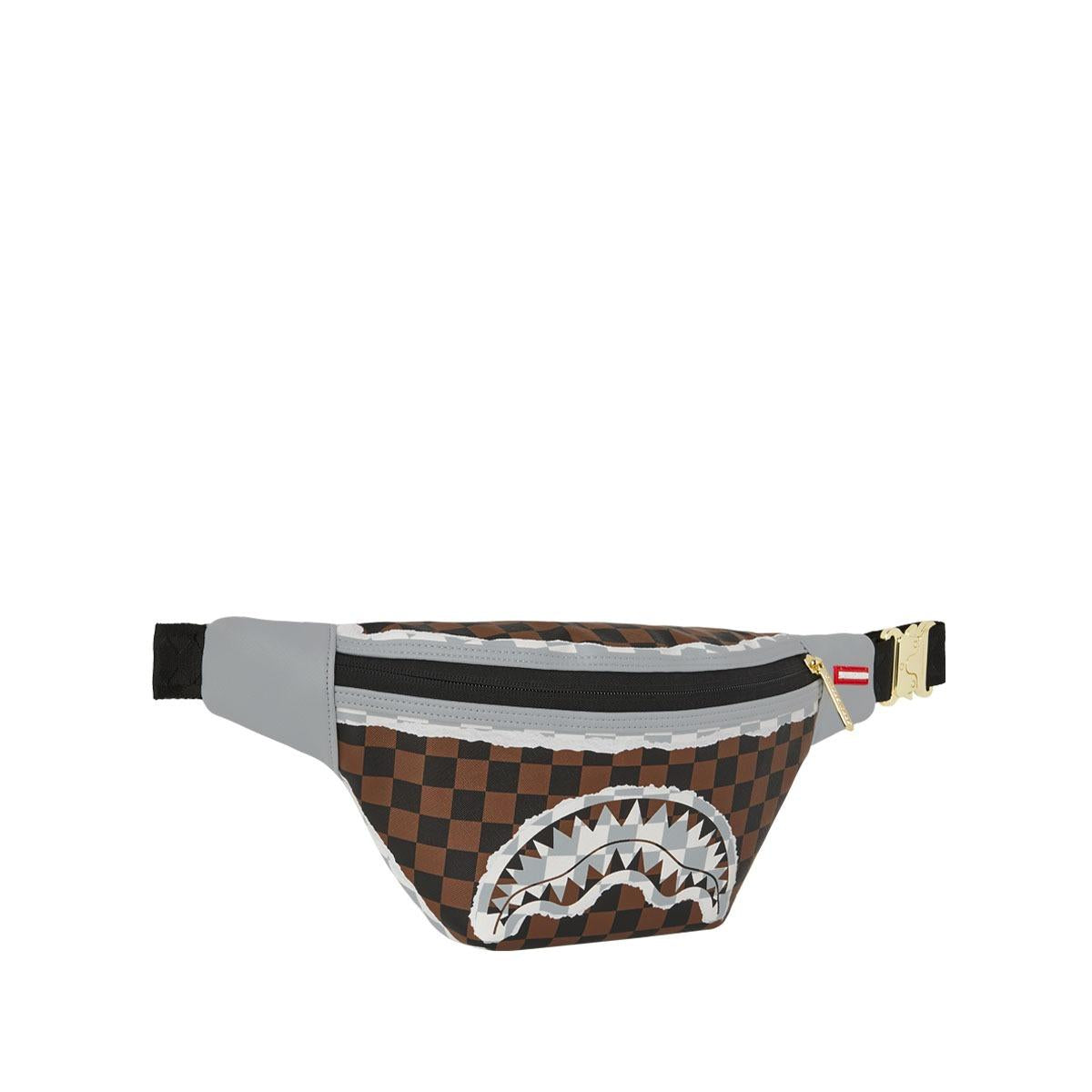 Cream and Brown Tear Check Savvy 910B8296 NSZ SPRAYGROUND