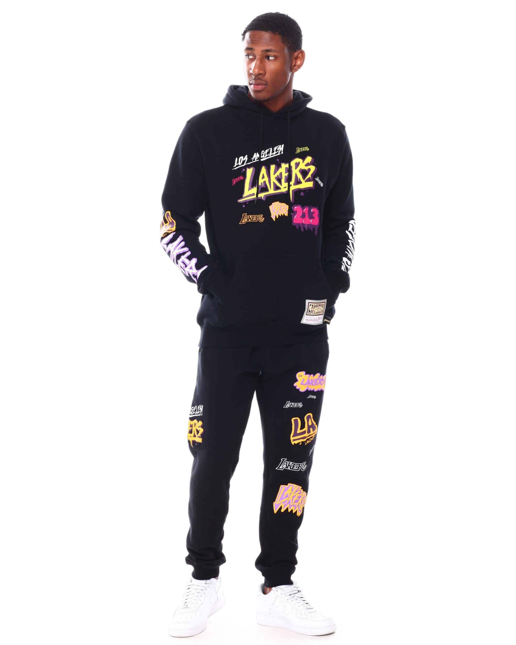 NBA Sweatpants PSWP4773 LALBLK MITCHELL&NESS