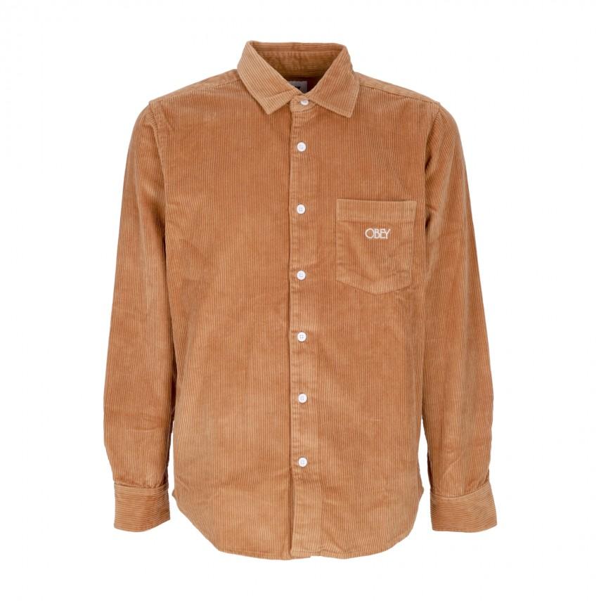 Camicia manica lunga julian woven 22MC0000295 BROWN OBEY