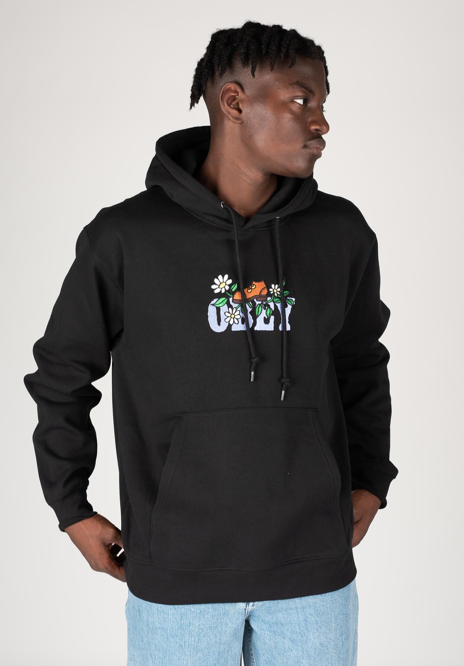 Obey step pullover hoodie 22UC000040 BLACK OBEY
