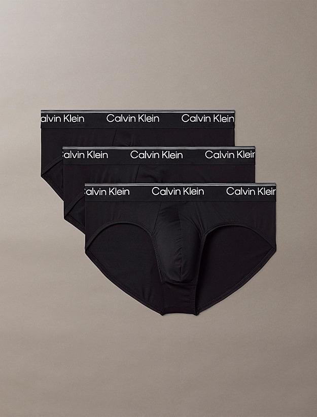 Slip con vestibilità a livello dei fianchi in confezione da 3 - Microfibre Stretch LV00NB4408 UB1 CALVIN KLEIN