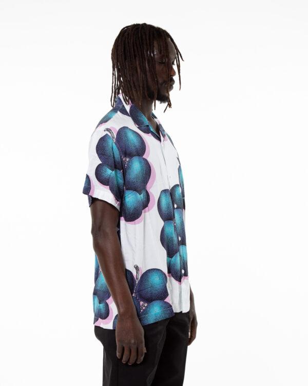 Camicia Blueberries MC000079 WHT MULTI OBEY