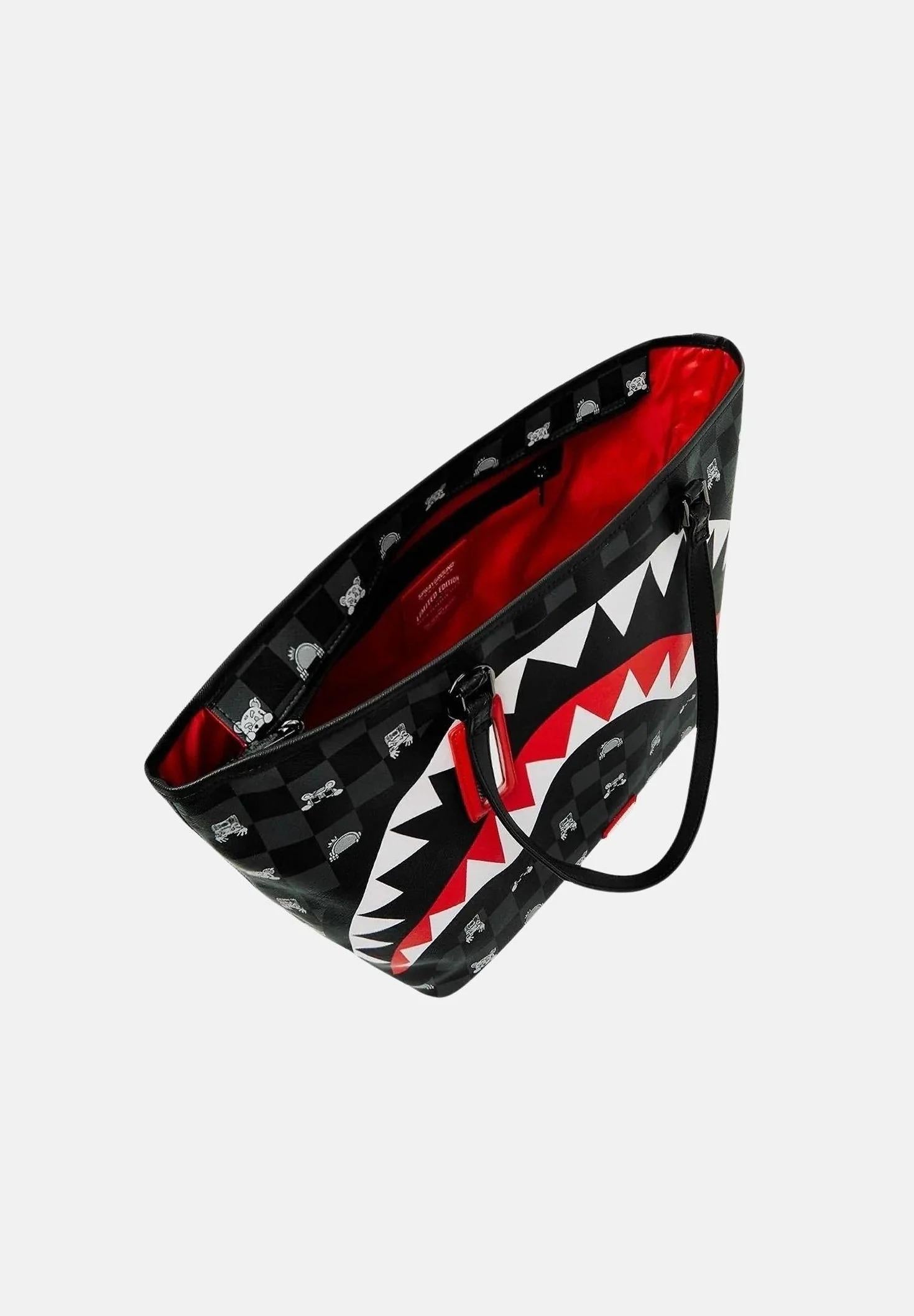 Gray Peeking Character Check Tote 910T8916NZ UNI SPRAYGROUND