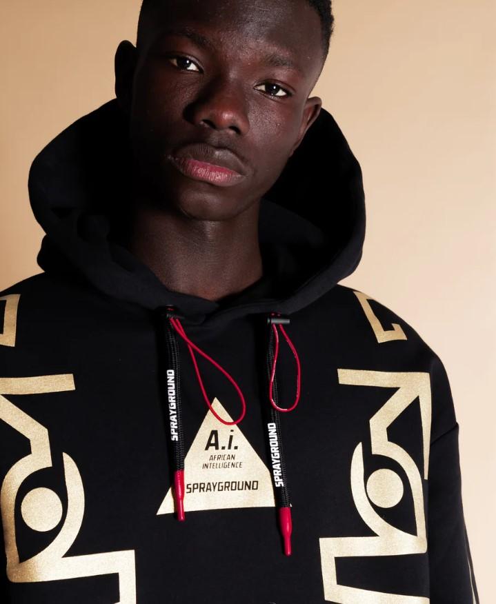 GOLDEN A.I. HOODIE SP411 BLK SPRAYGROUND