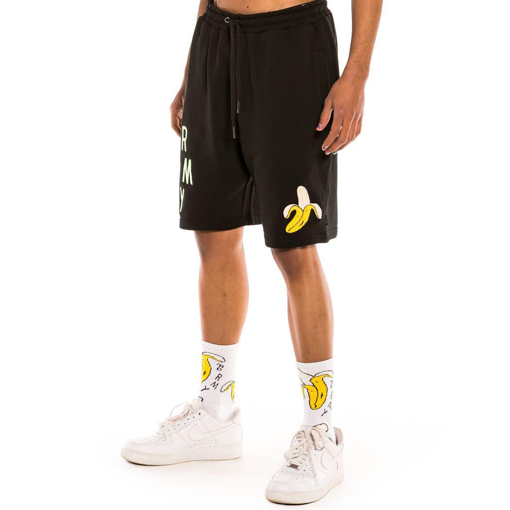"Jungle Punch " Sweatshorts GSS155 BLK GRIMEY