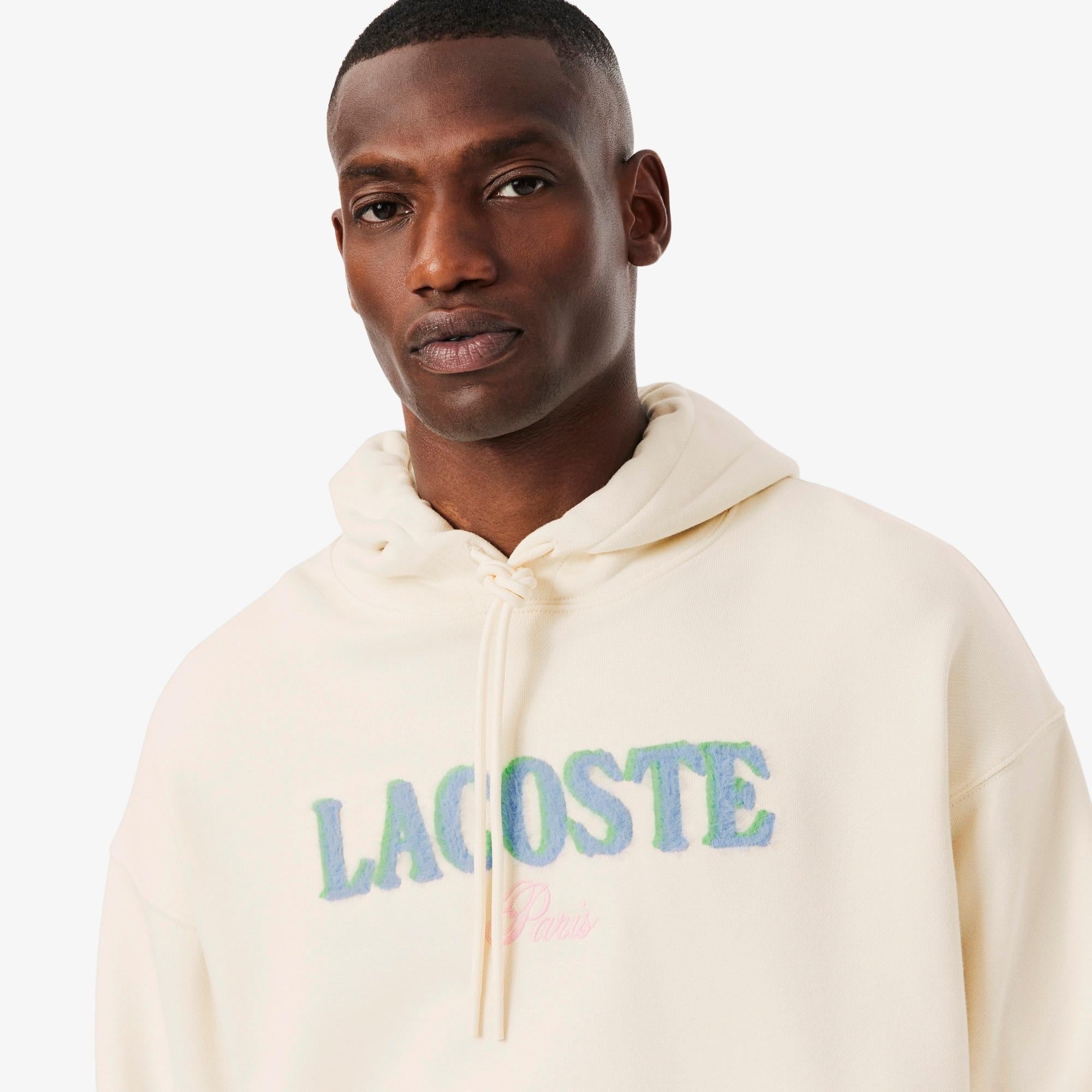 Felpa con cappuccio loose fit ricamata SH5464 XFJ LACOSTE