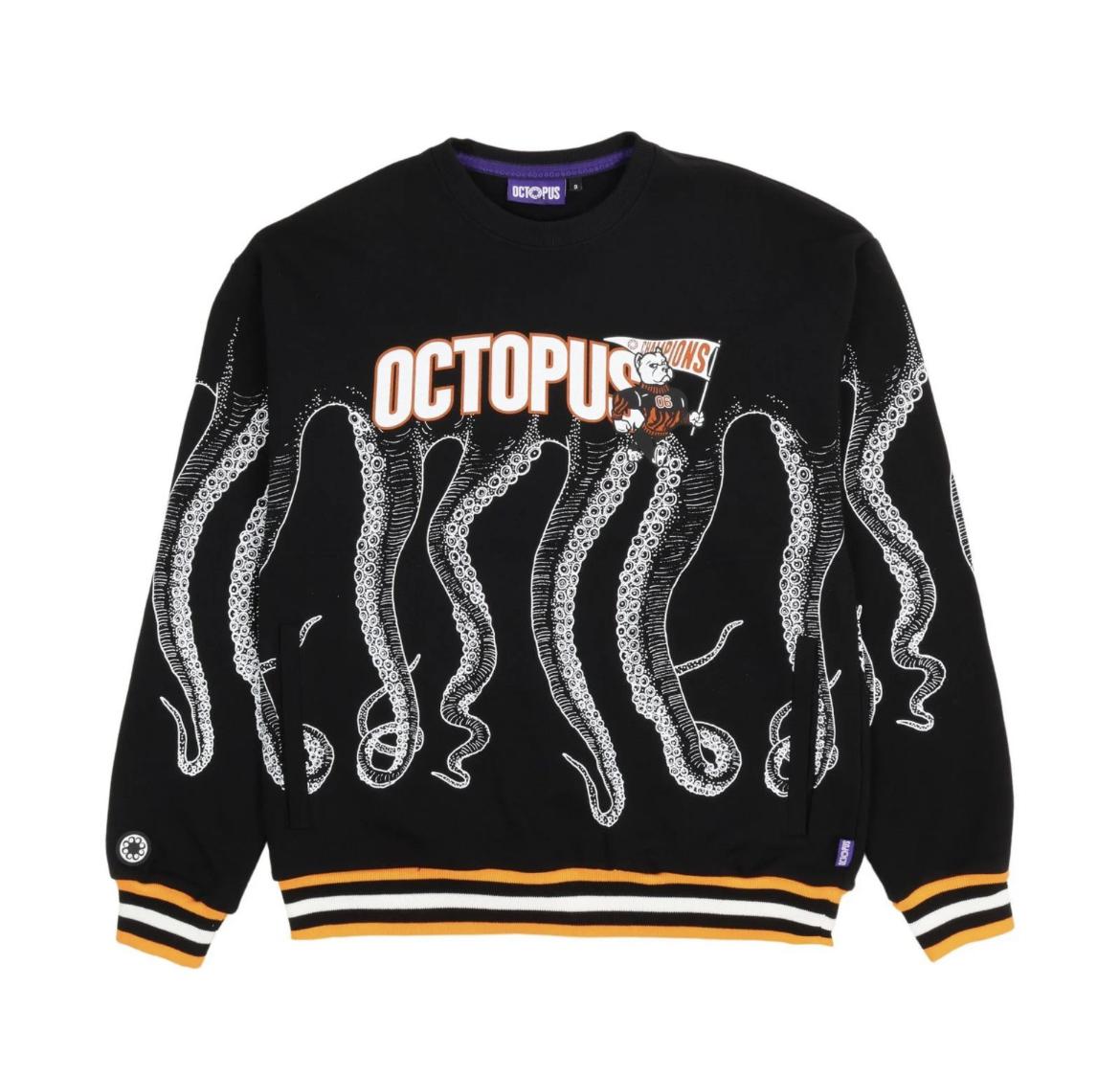 Athletic crewneck 23SOSC45 BLACK OCTOPUS