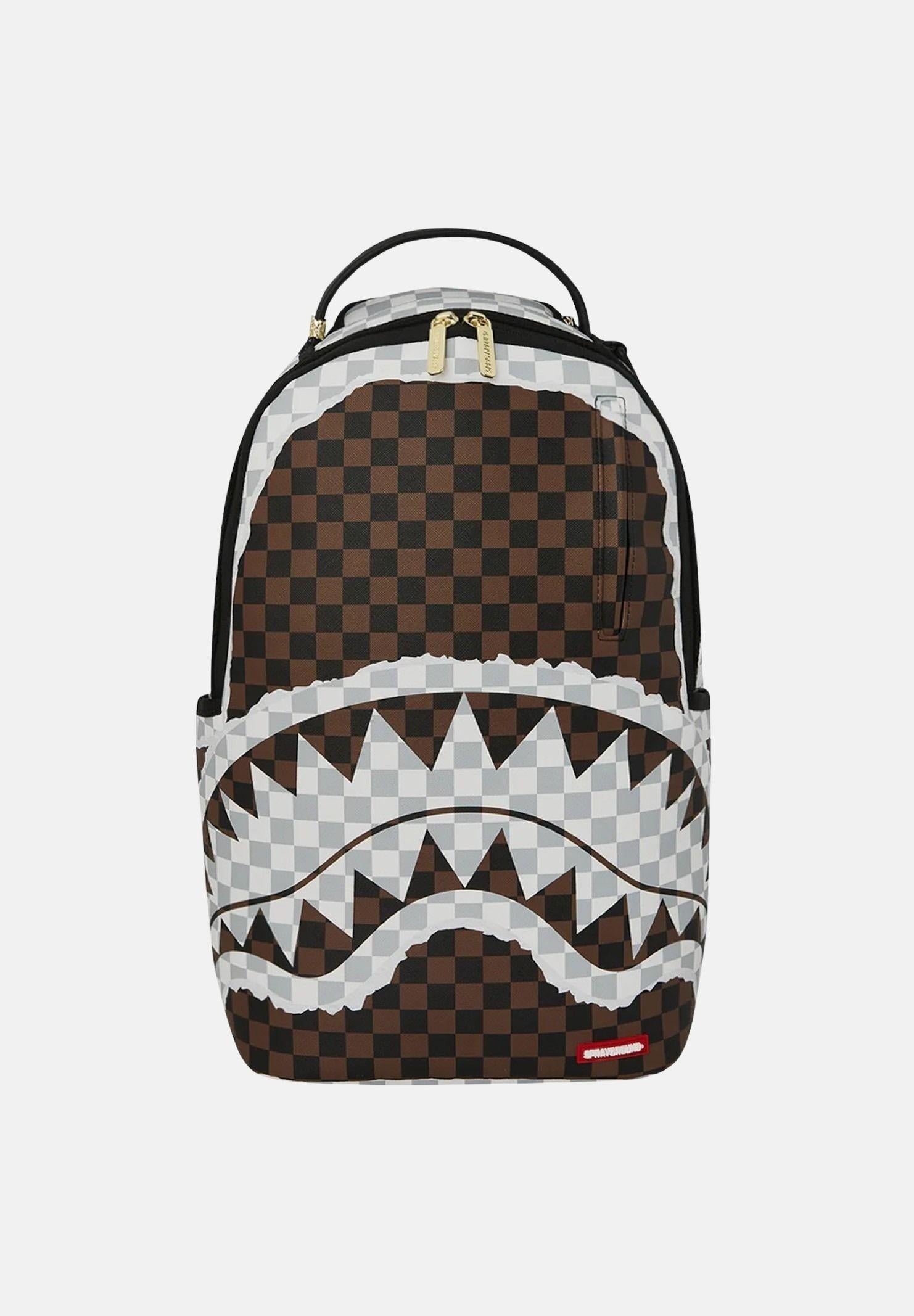 Sip Brown And Cream Tear Dlxsv Backpack 910B8290 NSZ SPRAYGROUND