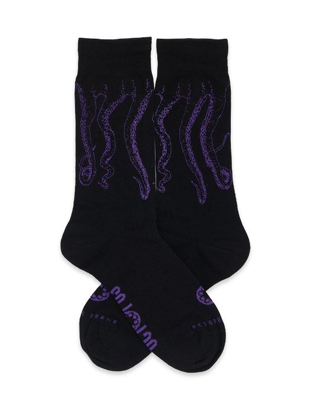 Outline socks 23SOSX03 BLACK OCTOPUS