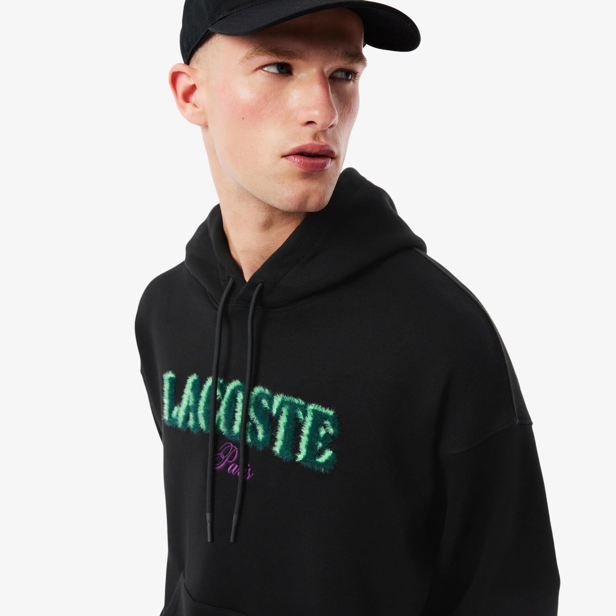 Felpa con cappuccio loose fit ricamata SH5464 031 LACOSTE