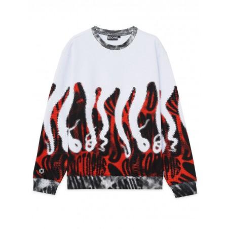 Felpa Halftone 22SOSC13 WHT OCTOPUS