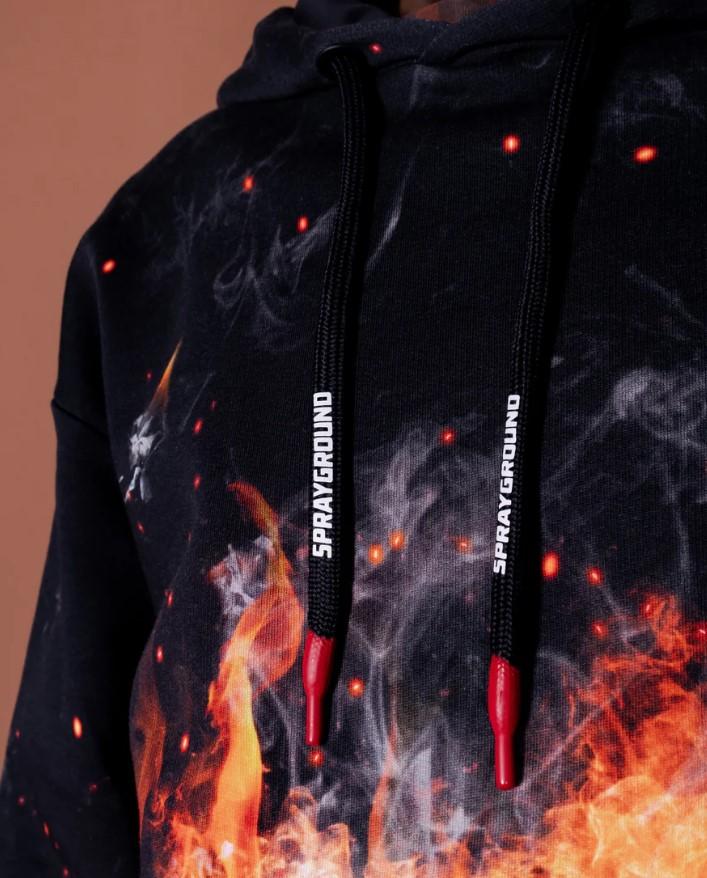 SHARK ON FIRE SP380 BLK SPRAYGROUND
