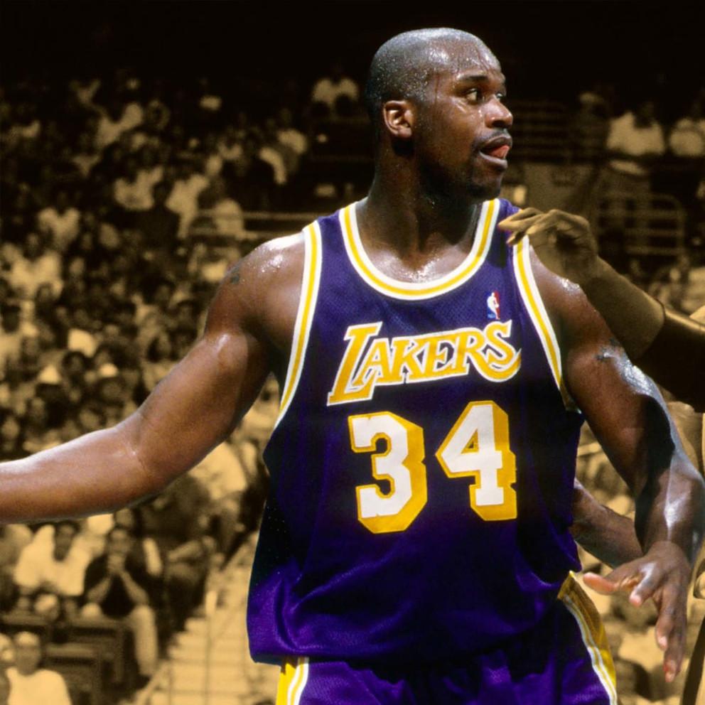 LOS ANGELES LAKERS - SHAQUILLE O'NEAL SMJYGS18178 PURPLE MITCHELL&NESS