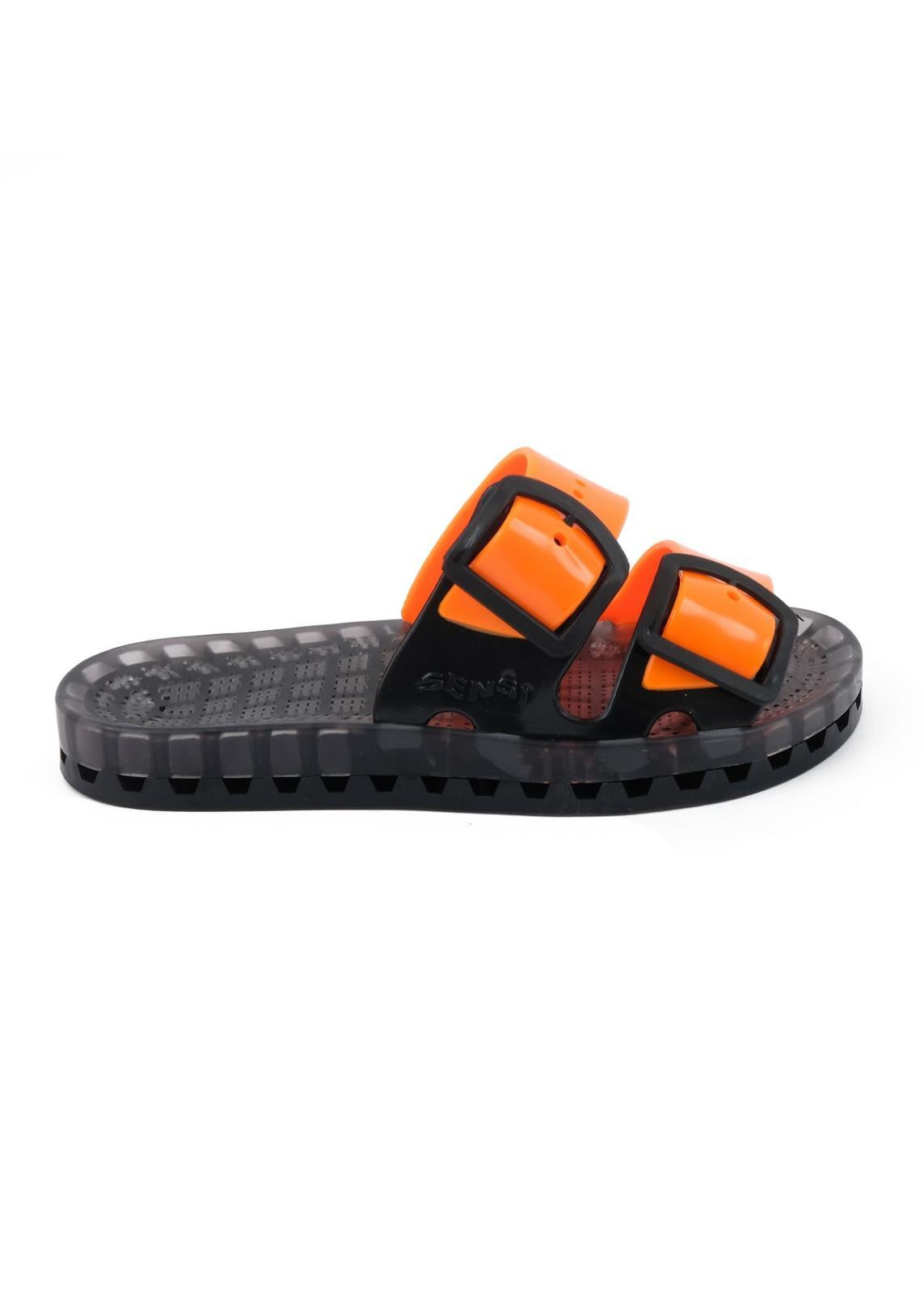 Sandals LA JOLLA BLK FLUO ORANGE SENSI