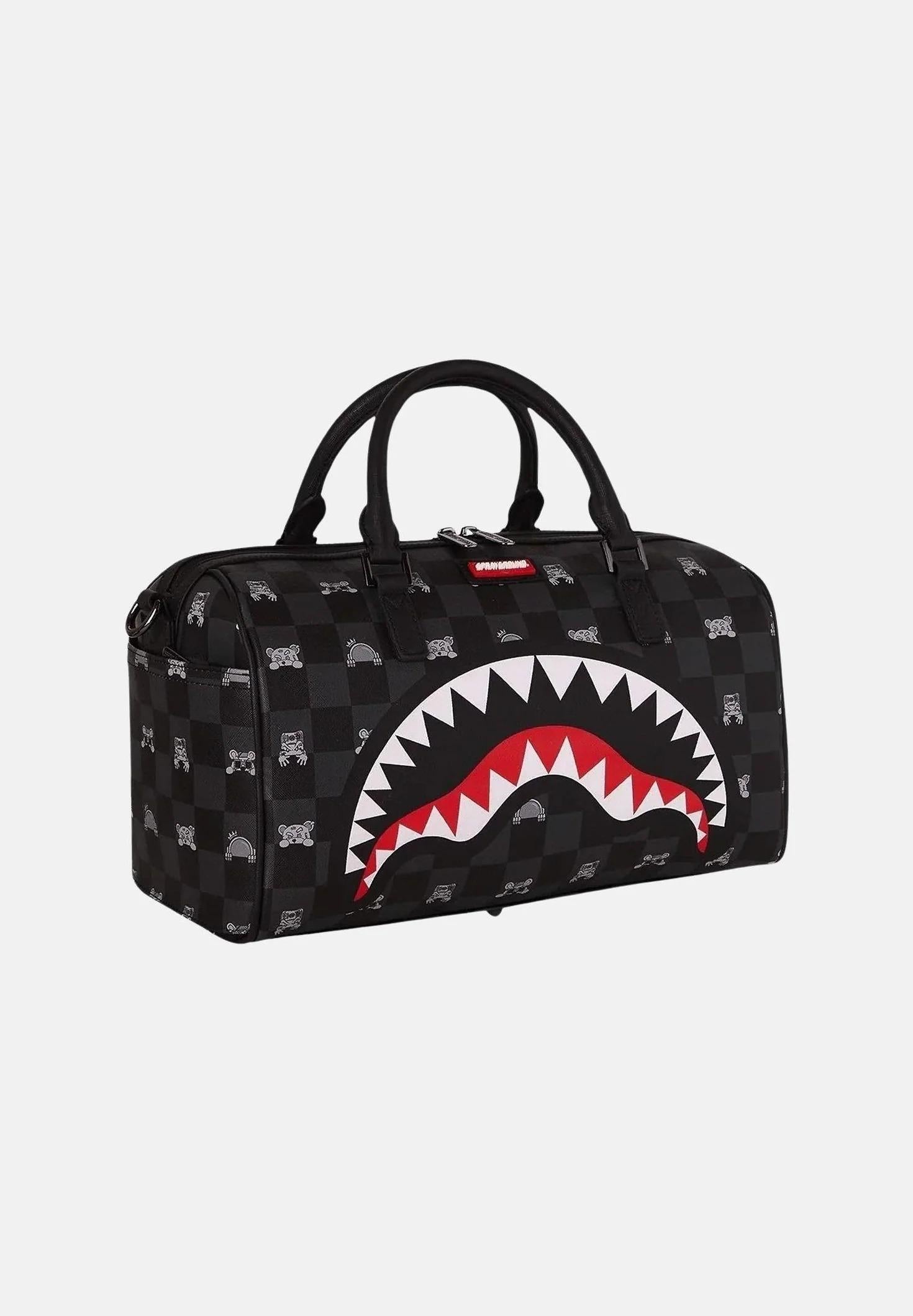 Gray Peeking Character Check Mini 910D8911NSZ UNI SPRAYGROUND