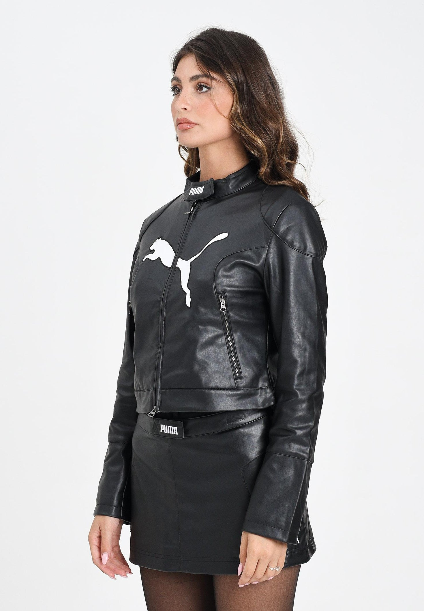 Pleather Racer Jacket 632170 01 PUMA