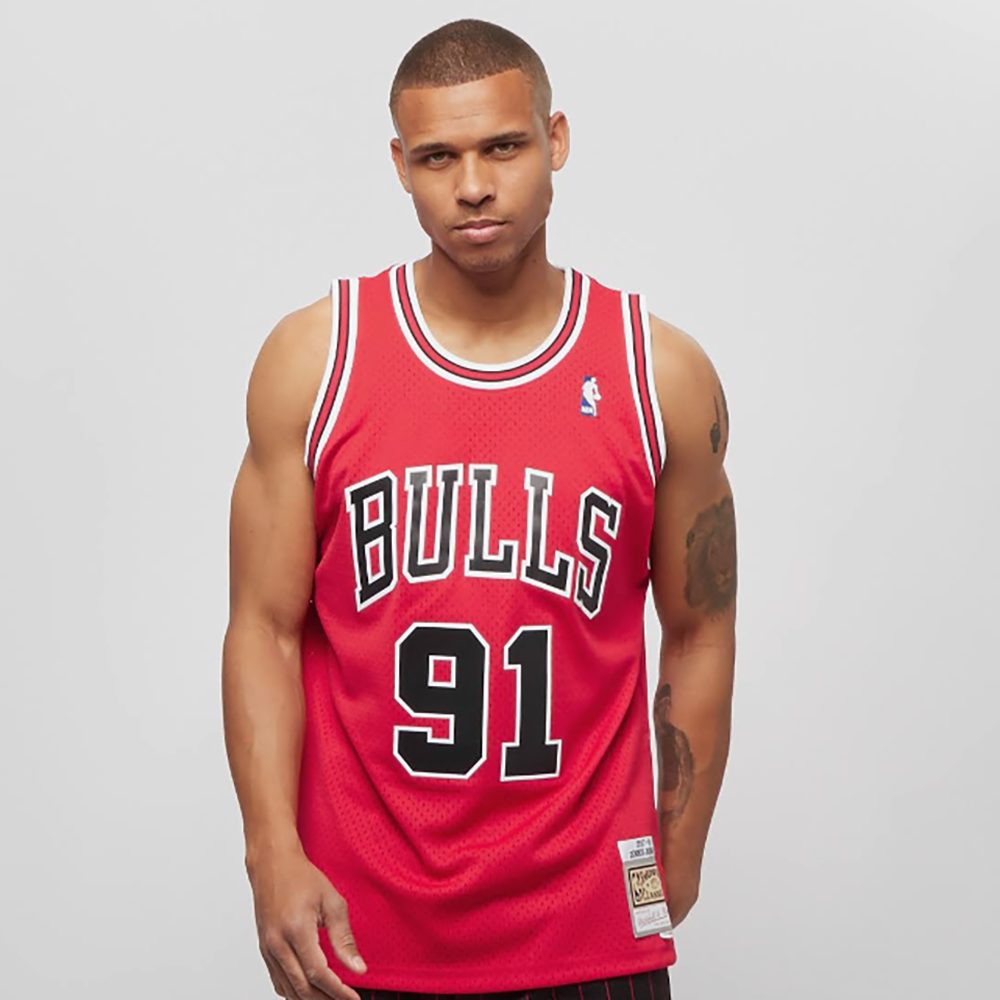 CHICAGO BULLS - DENNIS RODMAN SMJYGS18154 SCARLET MITCHELL&NESS