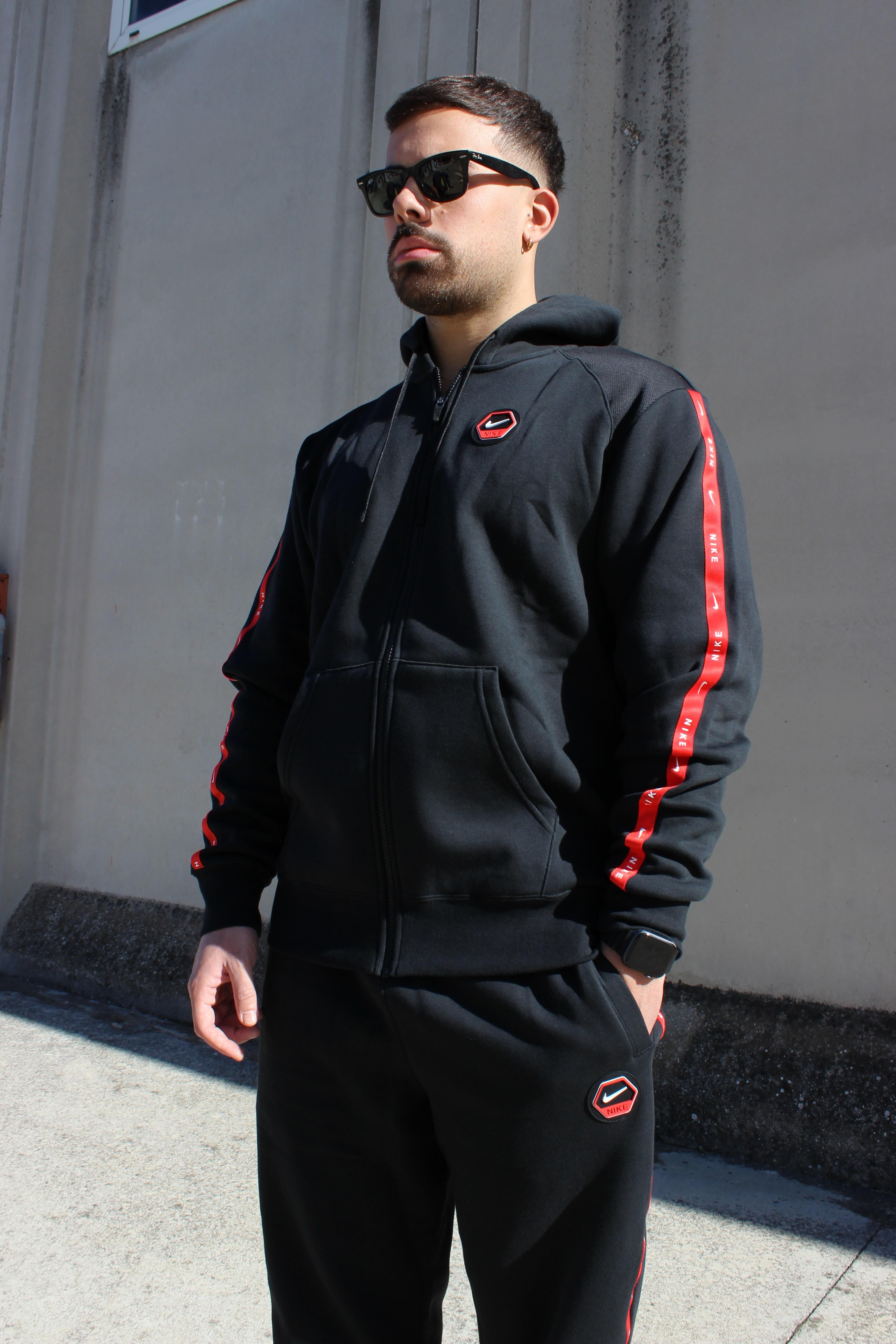 Tuta Con Cappuccio e Zip Con Cuciture A Contrasto IH4285 010 NIKE