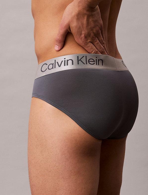 Slip con vestibilità a livello dei fianchi in confezione da 3 - Microfibre Stretch LV00NB4122 0GU CALVIN KLEIN