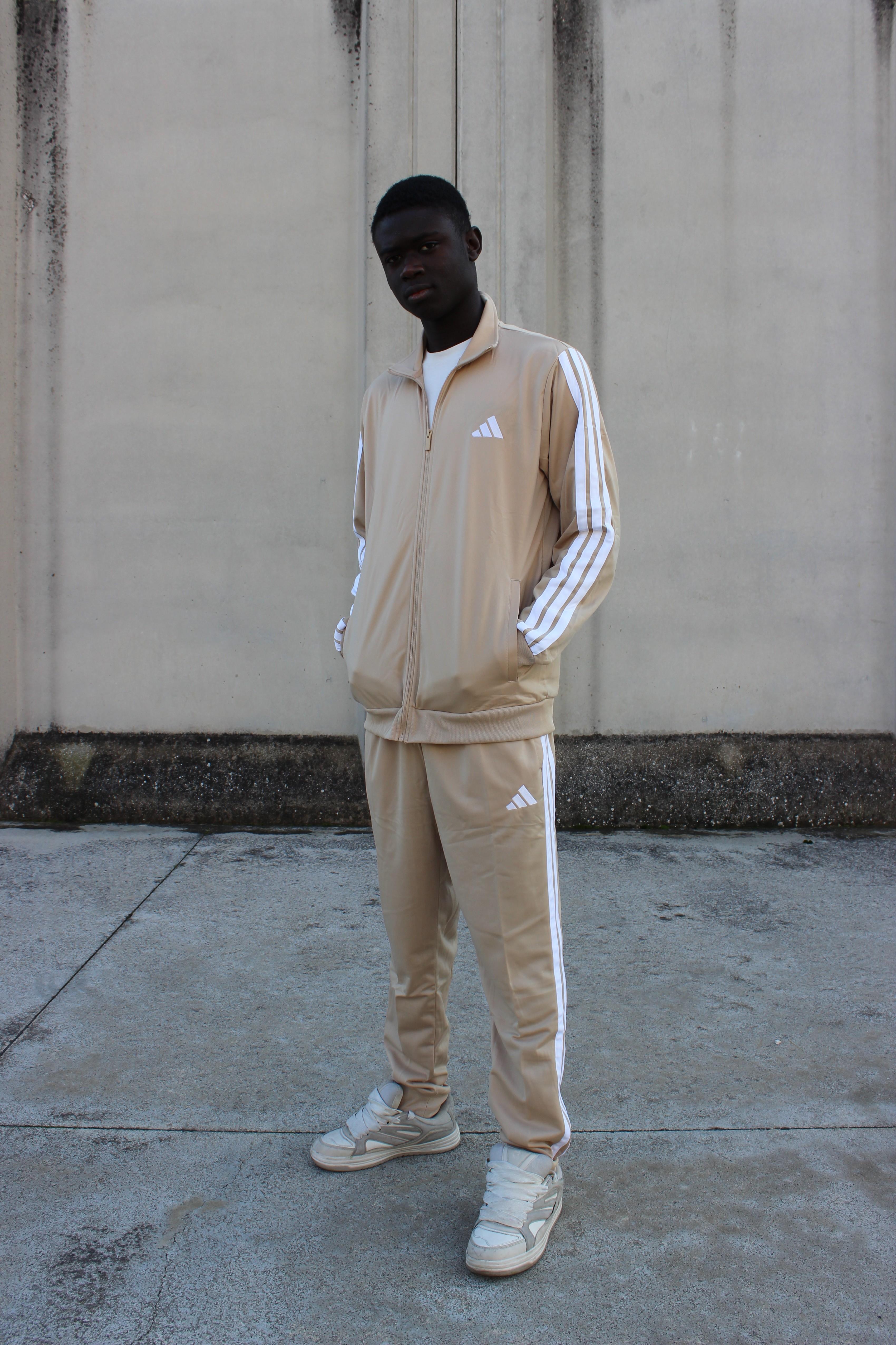 Tuta sportiva Basic 3 Strisce Tricot Track Suit JX8732 UNI ADIDAS