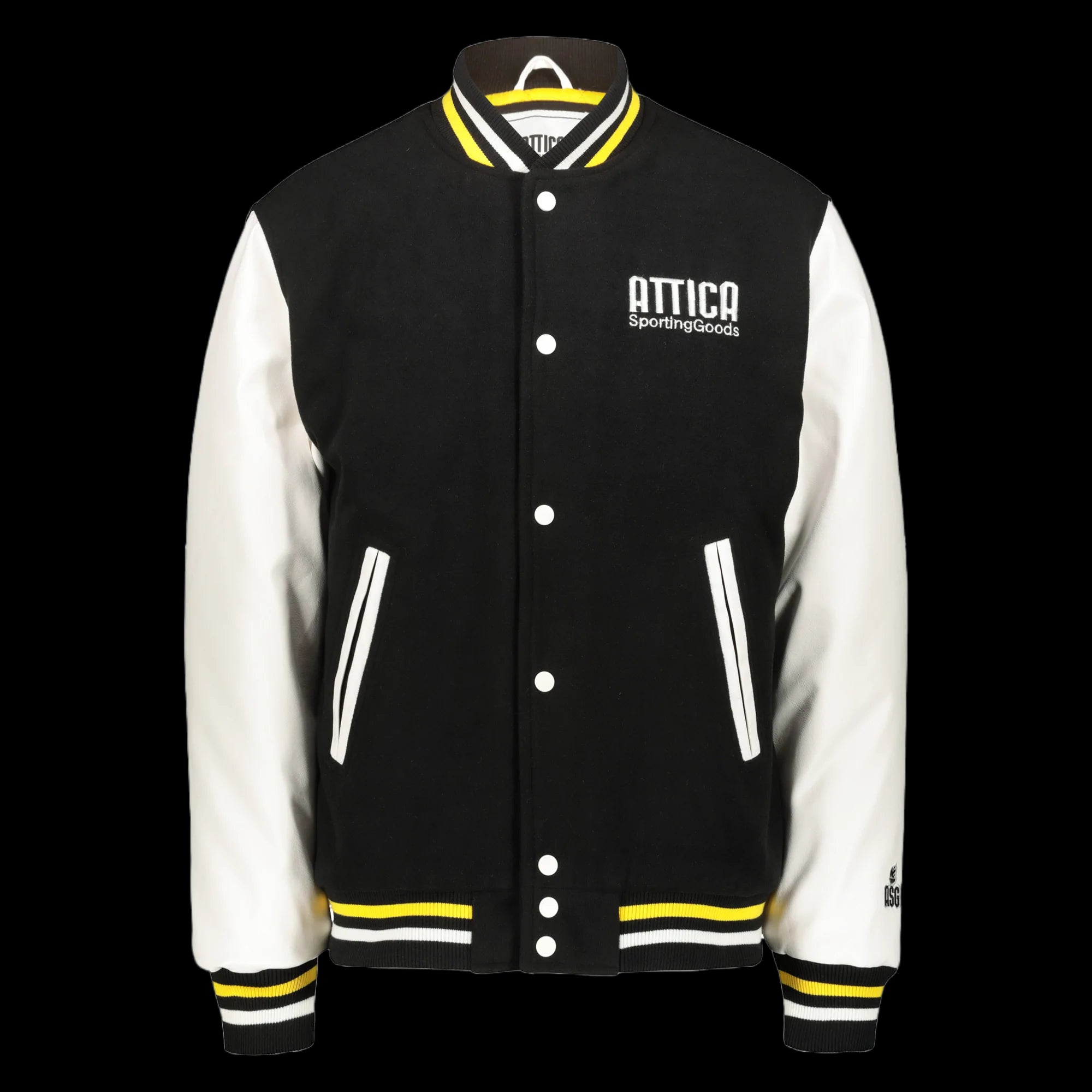 ATTICA VARSITY LEATHERBLK