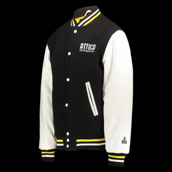 ATTICA VARSITY LEATHERBLK