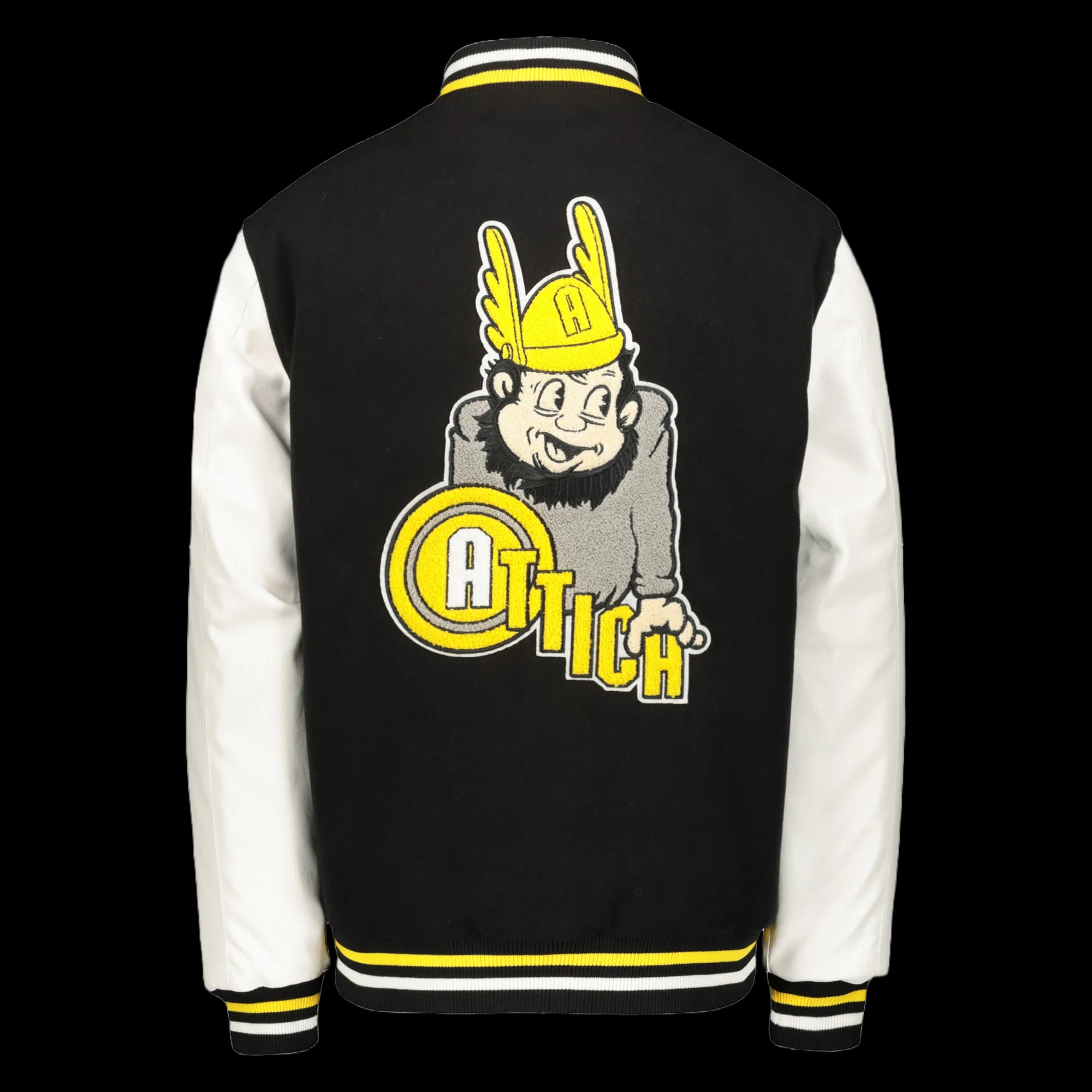 ATTICA VARSITY LEATHERBLK