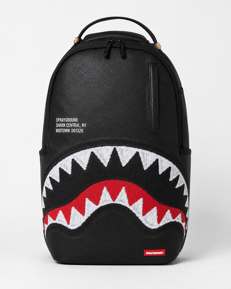 Sharks Central Black Embroidered