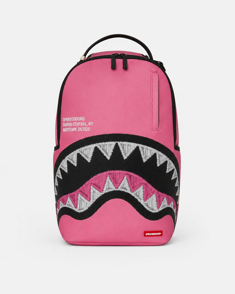 Sharks Central Pink Embroidered Shark