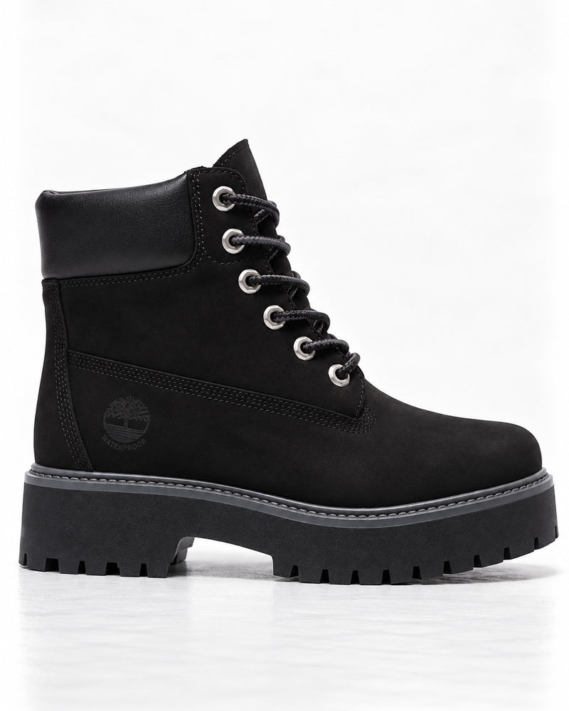 Timberland Life Boots Stone Street 6 Inch Lace Up Waterproof Boot Jet