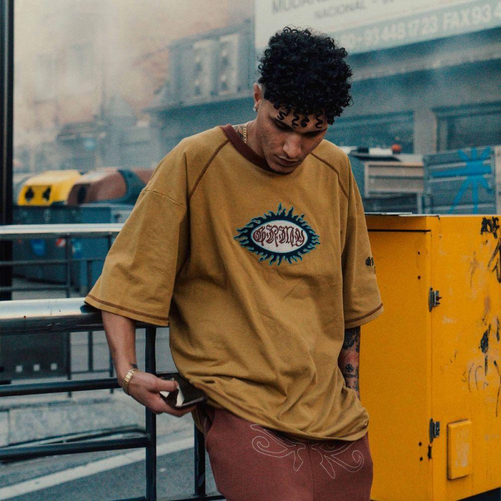 Oversized Heavy weight TEE GA659 BROWN GRIMEY 