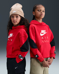 Felpa pullover in fleece con cappuccio