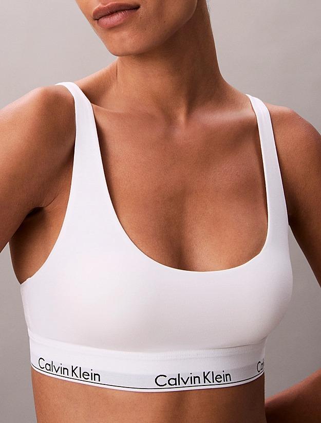 Bralette leggermente foderata - Icon Cotton Moda LV00QF8503 100 CALVIN KLEIN 