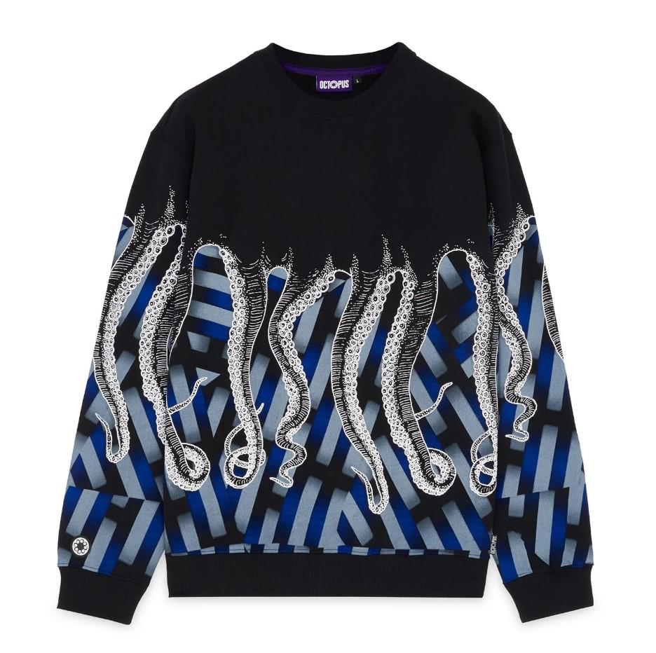 Dazzle Crewneck 22WOSC11 BLK OCTOPUS 